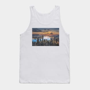 Victoria Peak Sunset Painting Tank Top